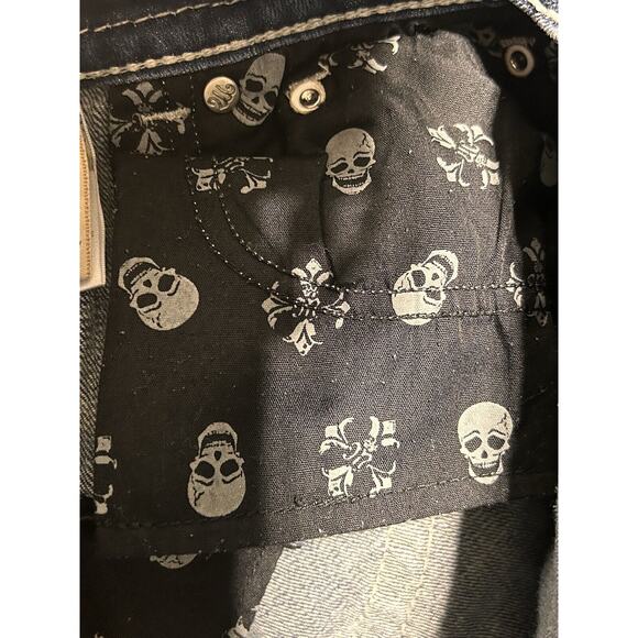 Miss Me Jeans Size 30 Slim Boot Bling Embroidered Distressed - Picture 8 of 9